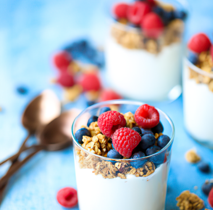 Parfait aux noix et aux baies