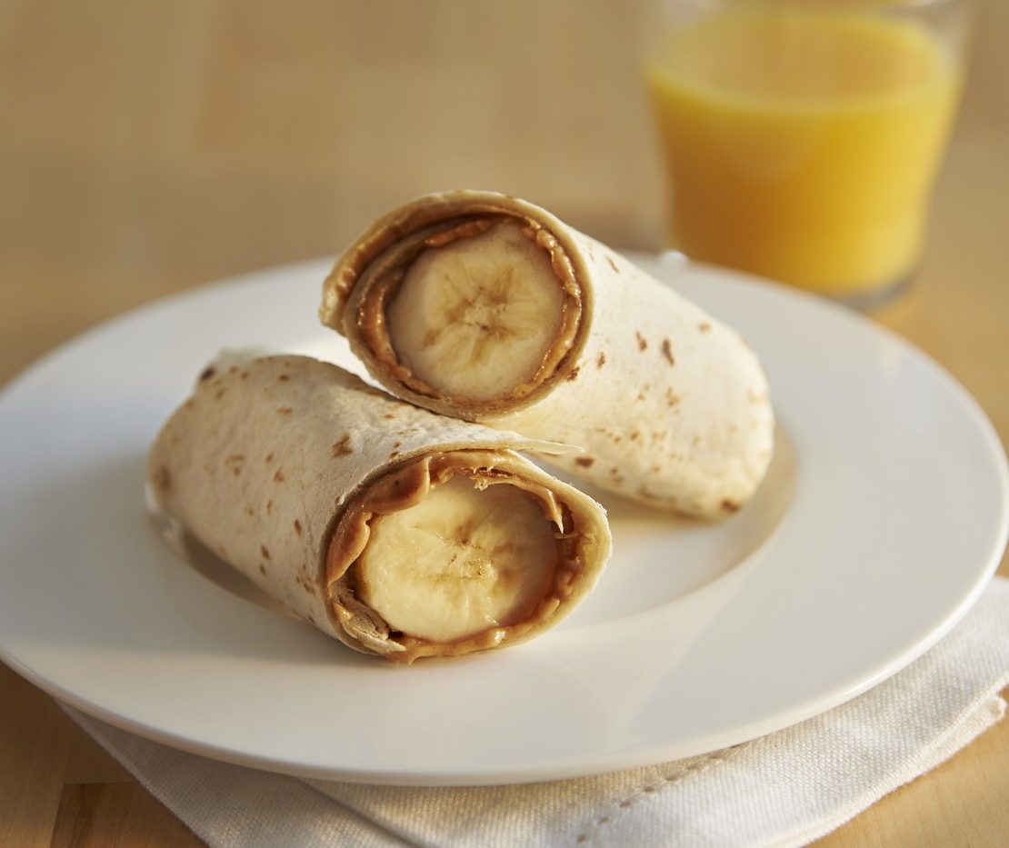 Rouleaux au beurre de cacahuète et à la banane