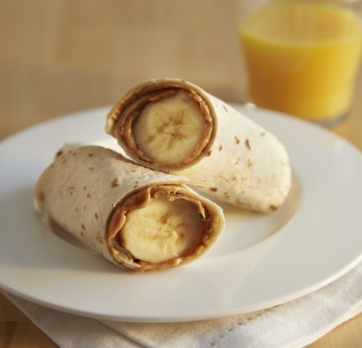 Rouleaux au beurre de cacahuète et à la banane