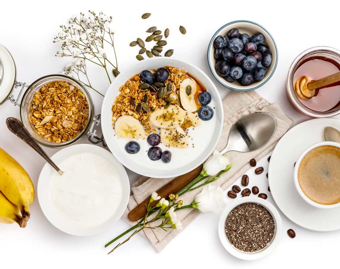 aliments du petit déjeuner pour un régime